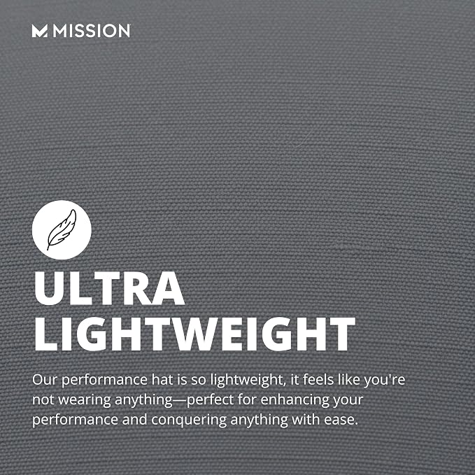 MISSION Cooling Performance Hat, Unstructured Low-Profile Adjustable Fit - UPF 50 - for Running, Workouts & Outdoors