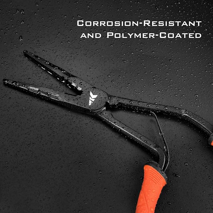 KastKing Paradox Fishing Pliers, Angled Fish Lip Gripper, Saltwater Resistant 420 Stainless Steel Fishing Tools, Fishing Pliers Hook Remover with Ergonomic Handle, Fishing Gifts for Men
