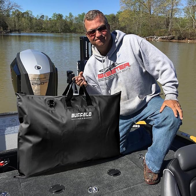 Buffalo Gear Fish Tournament Weigh in Bag for Bass Fishing, Heavy Duty Fish Bag for Caught Fish Waterproof,Leakproof,Puncture Resistant