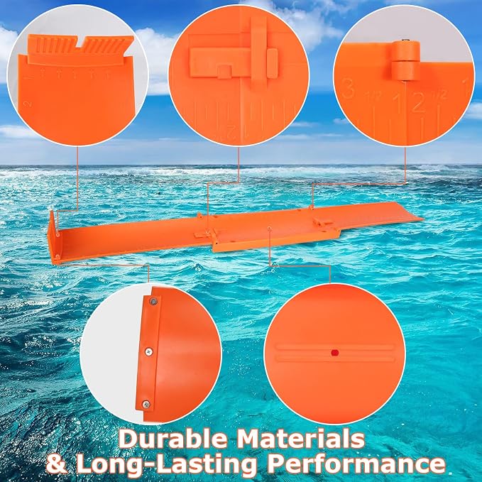 Fish Measuring Board Foldable, Floatable Compact Folding Fish Ruler for Boat, Unfolded 36 Inches Bump Board Fishing Ruler Folded to 12 Inches