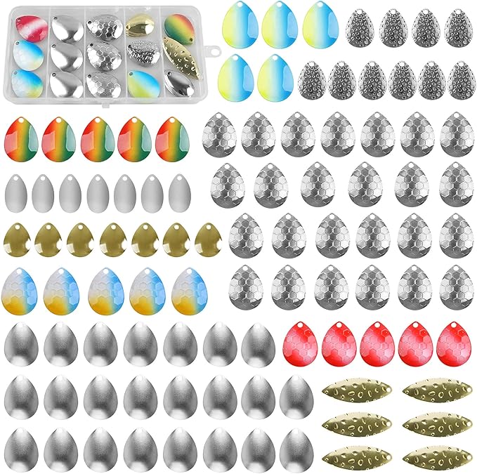 Walleye Rig Making Kit DIY Fishing Lure Spinner Making Kit Supplies Parts Crawler Harness Live Bait Rigs Colorado Blades Pompano Floats Clevis Beads Tackle Fishing