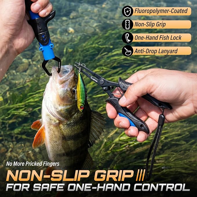 PLUSINNO Fishing Rod and Reel Combo with Telescopic Fishing Pole, Portable Travel Fishing Rods Kit with Tackle Box Carrier Bag & Manuals, Fishing Gear Tool Kit for Freshwater, Fishing Gifts for Men