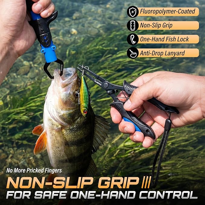 PLUSINNO Fishing Rod and Reel Combo with Telescopic Fishing Pole, Portable Travel Fishing Rods Kit with Tackle Box Carrier Bag & Manuals, Fishing Gear Tool Kit for Freshwater, Fishing Gifts for Men