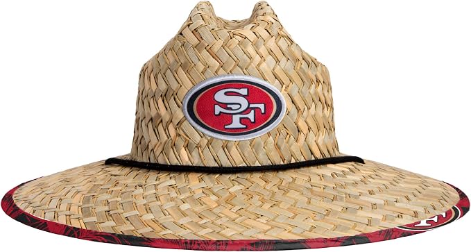 FOCO Men's NCAA College Team Logo Floral Straw Sun Hat
