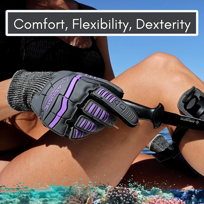 Premium Protection Pair of Dive Gloves for Hunting Lionfish, Lobster, Crab, Spearfishing, Working Underwater - Cut and Puncture Resistant