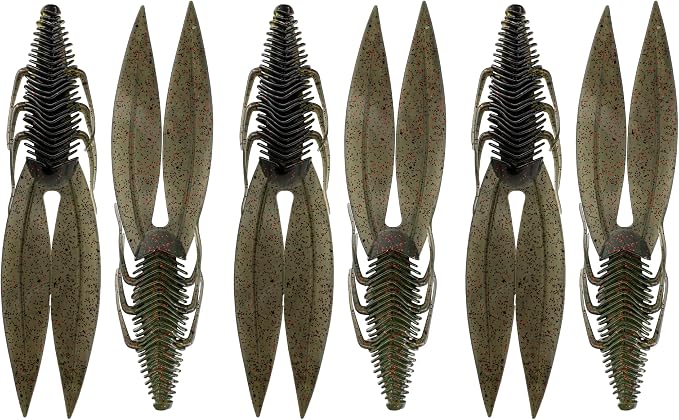 6th Sense – Bodega – Soft Plastic Creature Bait – Bass Fishing – Twin Ridge Tail Action – Multiple Sizes – Made in the USA