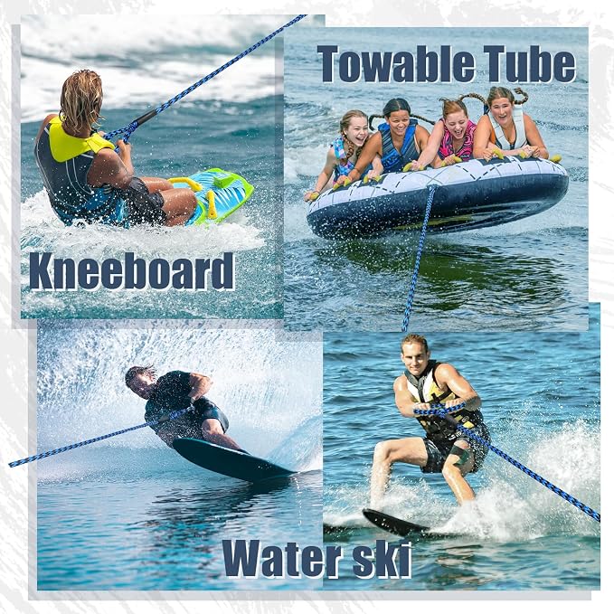 Boat Tow Rope 60ft 3-6K, Floating Ropes for Towable Tubes Accessories