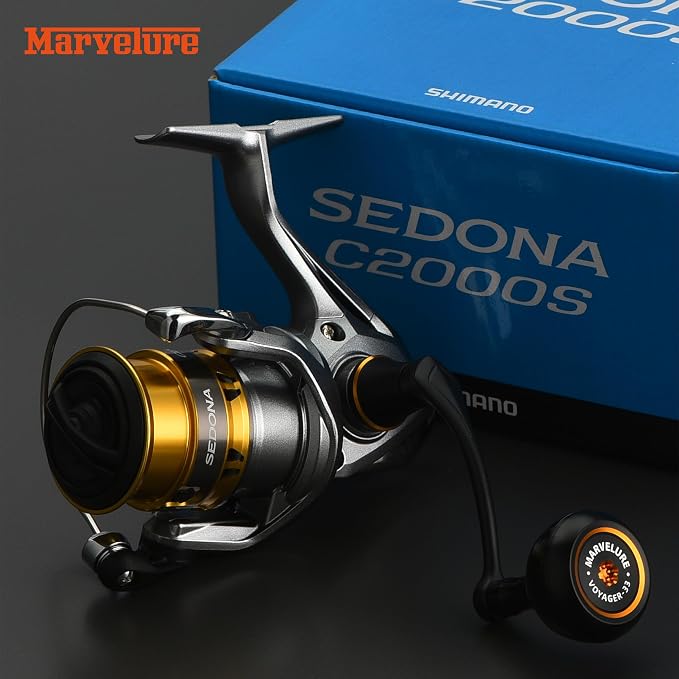 Locked-Type Power Handle (Square Shaft) Compatible for Shimano 17 Nasci Sedona FI Sahara FI Nexave FI, 19 Sienna FG, 22 Catana FE, Spinning Reels