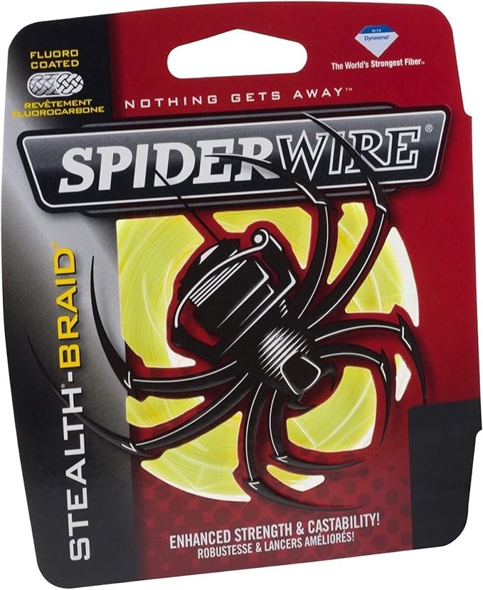 SpiderWire Stealth® Translucent Braided Fishing Line, 20lb | 9kg, 125yd | 114m Fishing Line, Suitable for Saltwater and Freshwater Environments