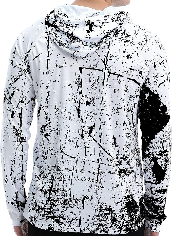 Men's UPF 50+ Sun Protection Hoodie Shirt Long Sleeve SPF Fishing Outdoor UV Hiking Lightweight Shirts