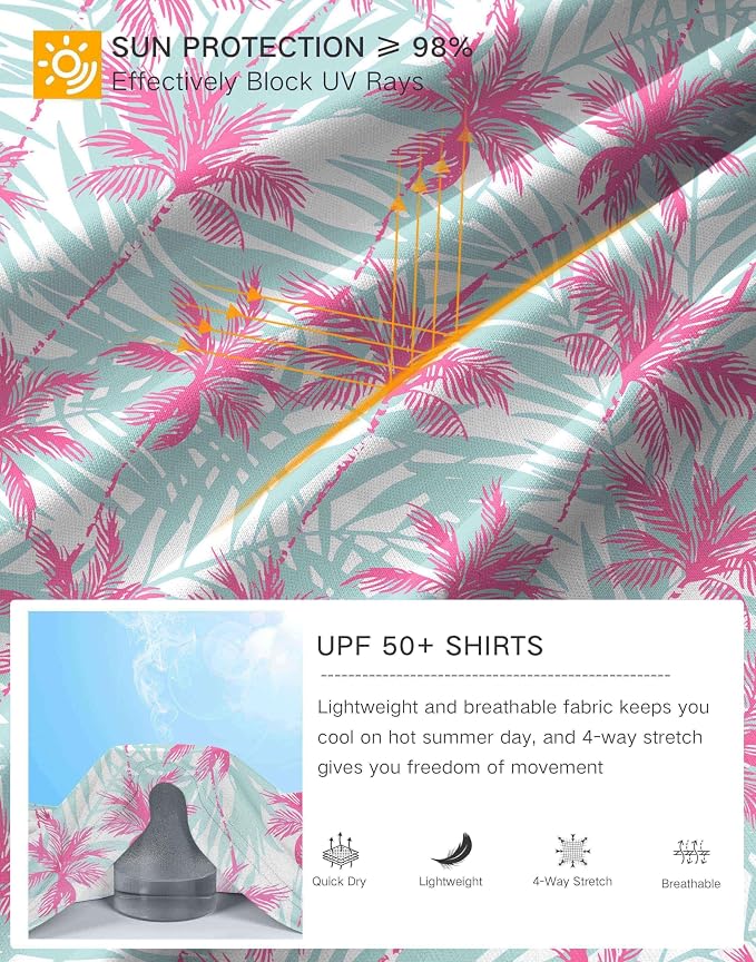 Pudolla Men's Sun Protection Hoodie Shirts UPF 50+ Rash Guard SPF Long Sleeve Fishing Shirt for Men Swim Hiking Boating