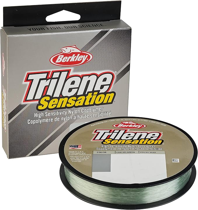 Berkley Trilene® Sensation, Low-Vis Green, 8lb | 3.6kg Monofilament Fishing Line, Suitable for Freshwater Environments