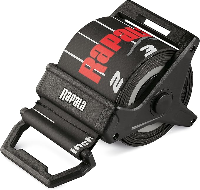 Rapala Retractable Ruler 60", Compact and Durable Measuring Tool for Anglers, Convenient Folding Design with Easy-to-Read Markings for Accurate Fish Measurements
