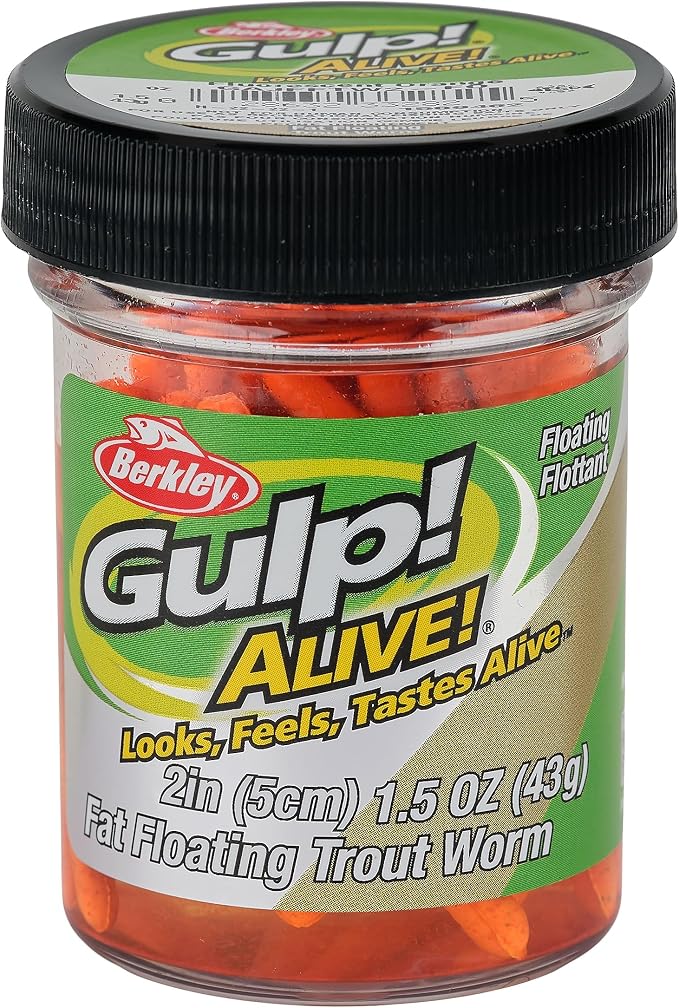 Berkley Gulp! Alive! Fat Floating Trout Worm Fishing Soft Bait