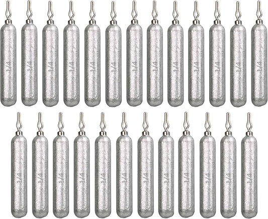 Reaction Tackle Lead Drop Shot Weights for Bass Fishing - Freshwater & Saltwater - Skinny Pencil Shaped Sinkers for Drop Shot Rig