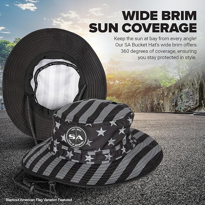 Soul of Adventure Bucket Hat | UV 50+ for Adults | Sun Protection with Adjustable Fit, Moisture-Wicking Fabric