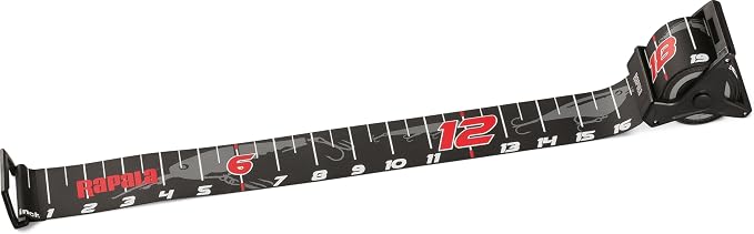 Rapala Retractable Ruler 60", Compact and Durable Measuring Tool for Anglers, Convenient Folding Design with Easy-to-Read Markings for Accurate Fish Measurements
