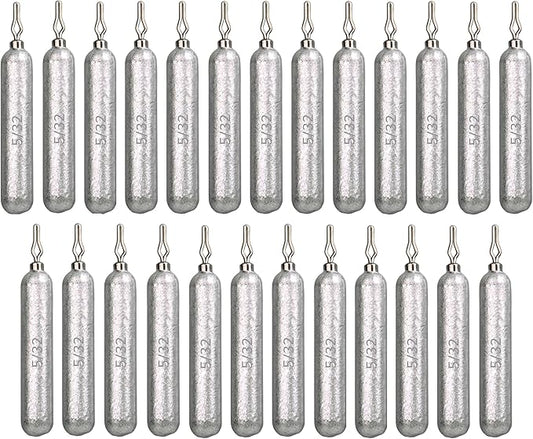Reaction Tackle Lead Drop Shot Weights for Bass Fishing - Freshwater & Saltwater - Skinny Pencil Shaped Sinkers for Drop Shot Rig