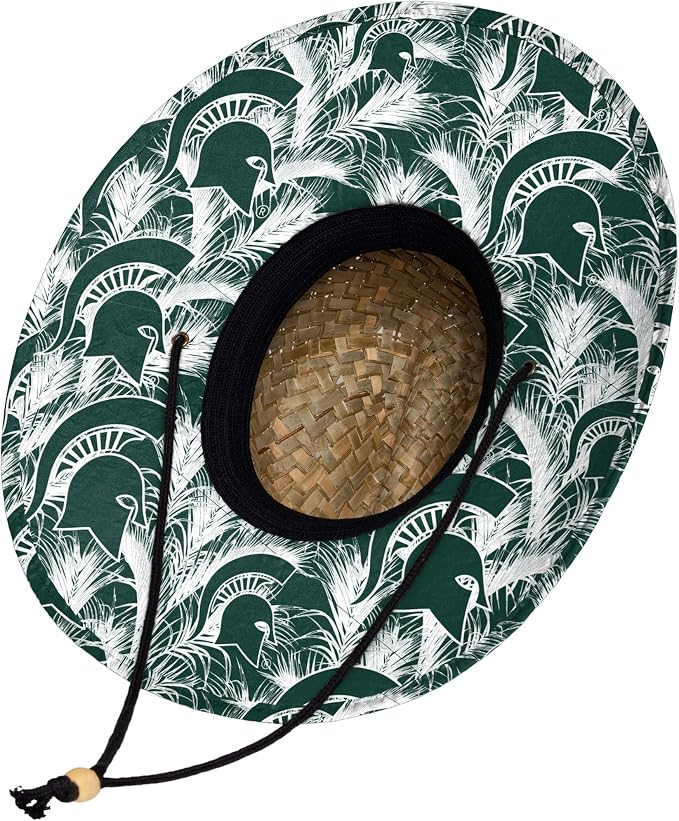 FOCO Men's NCAA College Team Logo Floral Straw Sun Hat
