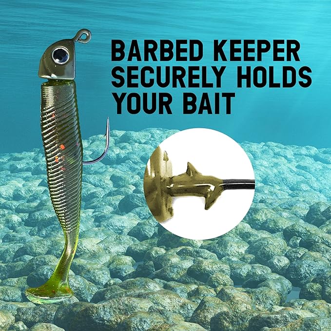 Reaction Tackle Tungsten Swimbait Jig Heads - 3D Realistic Eyes Attract Bass and More- Swim Bait Jig Head Fishing Hooks for use with Freshwater or Saltwater Fishing Lures (5-Pack)