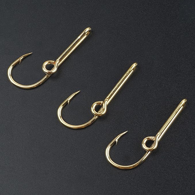Fishing Hook Hat Pins,10pcs/20pcs Pins for Fishing Hat Hook Clip,Tie Clips for Hat Clasp Fashion Trend Hat Decoration Gold&Black