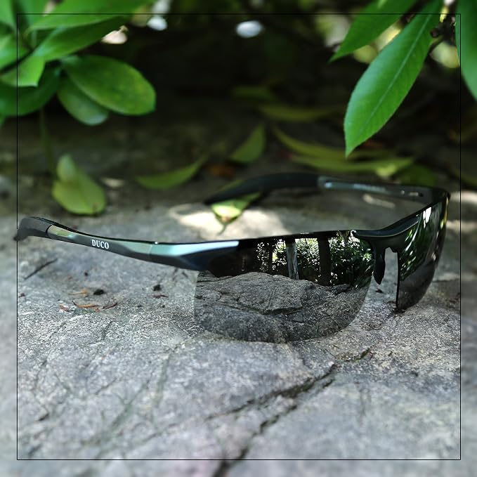 DUCO Mens Sports Polarized Sunglasses UV Protection Sunglasses for Men 8177s