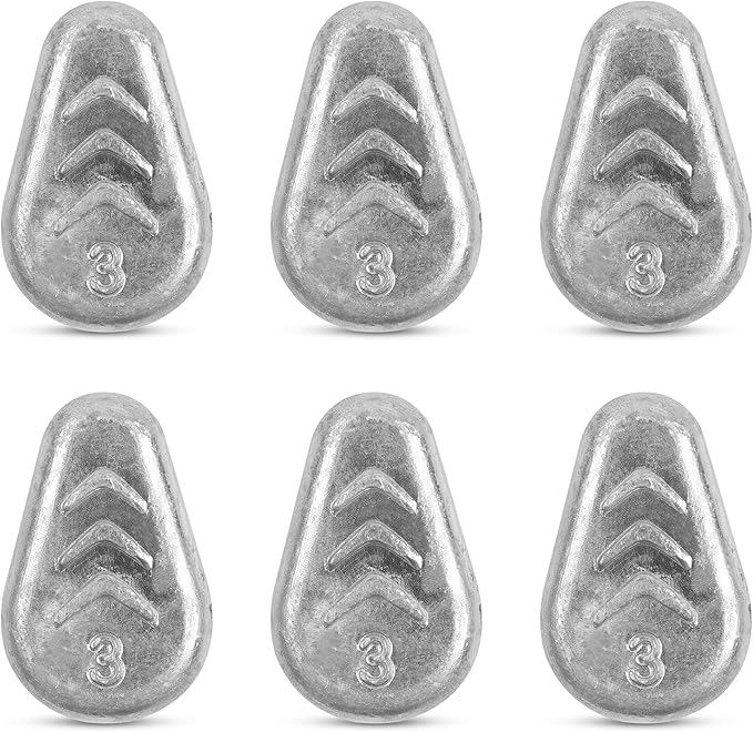 No Roll Sinker Fishing Weights, Flat Inline Catfish Sinkers Weights No Snag Slip Sinkers Saltwater Surf Fishing Weights Gear Tackle for Catfishing Rig