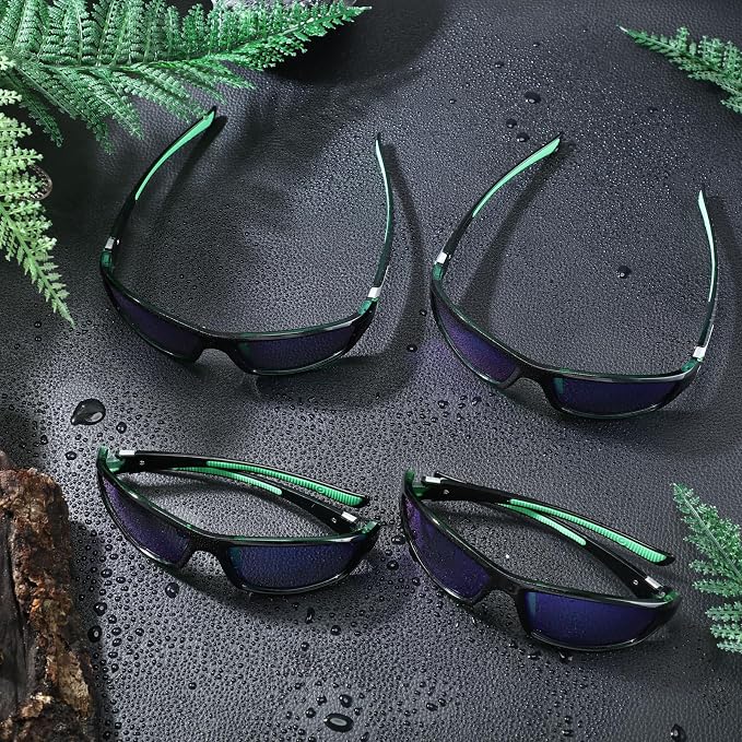 TOODOO 4 Pairs Men Polarized Sunglasses with UV Protection Driving Glasses Sports for Sport Outdoor Activities