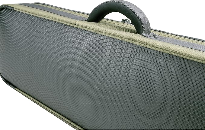 Allen Company Cottonwood Fly Fishing Rod & Gear Bag Case, Hold up to 4 Fishing Rods, Heavy-Duty Honeycomb Frame - Gray/Lime or Olive Green