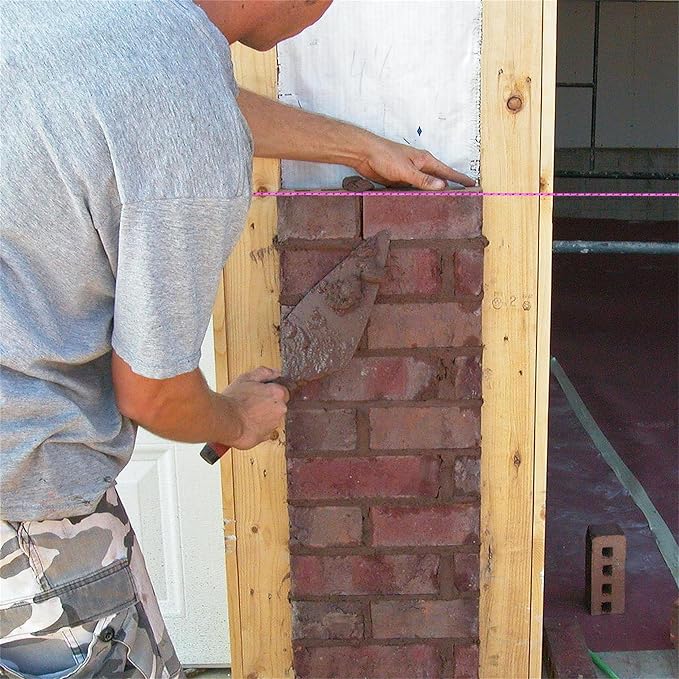MARSHALLTOWN Masonry Line, Bonded Nylon, Pink & Black, 500 Foot, #18 Line Size, Masons and Archaeology. Assembled in USA, ML615