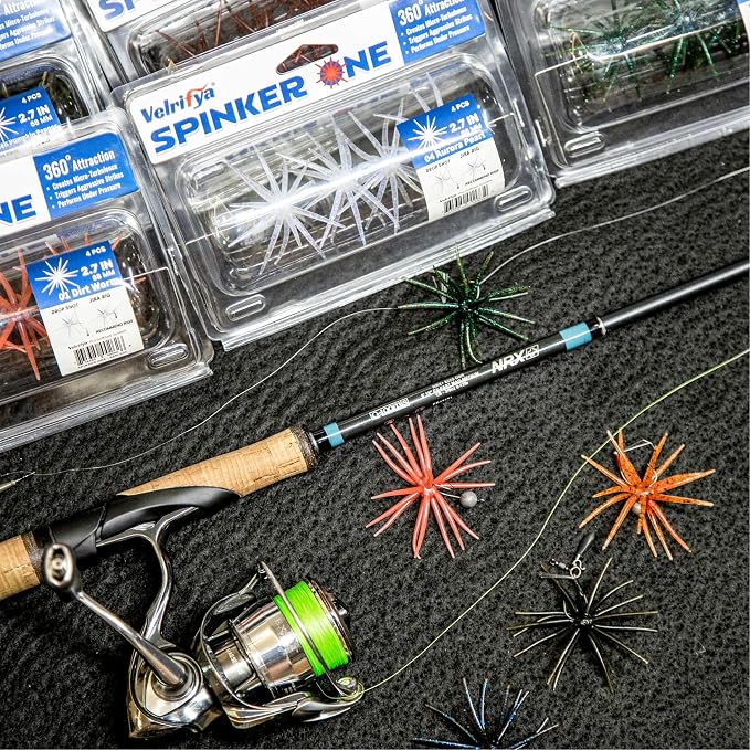 Tentacle Creature Lure, Japanese Style Soft Plastic Baits for Bass Fishing - for Drop Shot, Wacky Rig/Neko Rig and Finesse, Slow Sinking, Soft Bait by Velrifya