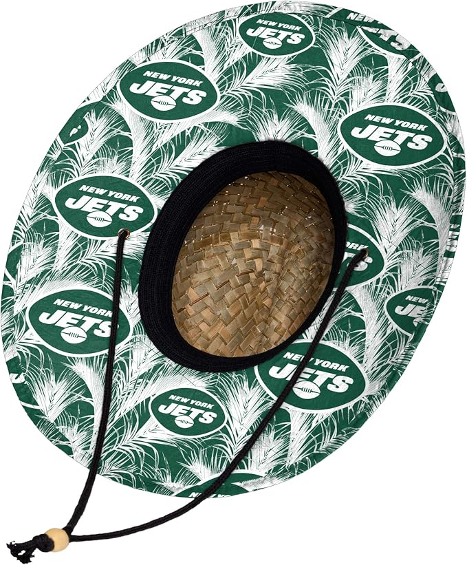 FOCO Men's NCAA College Team Logo Floral Straw Sun Hat