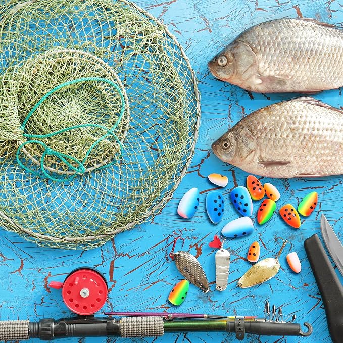Skylety 60 Pieces Foam Floats Bullet Fishing Foam Snell Fishing Rig Floats Spinner Oval Pompano Rigs Fly Strike Indicators for Trout Catfish Walleye