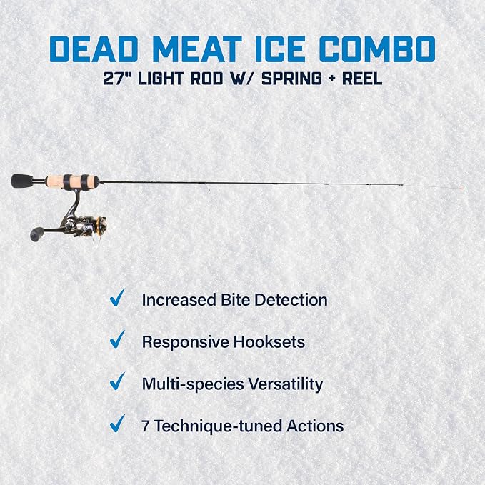 CLAM Dead Meat 28 Inch Medium Ice Fishing Combo