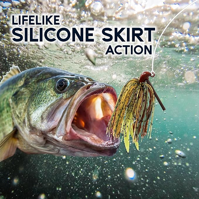 Reaction Tackle Flipping Jigs for Bass Fishing – Weedless Design Fishing Jig Head Fishing Lures - Bass, Pike, Walleye, Muskie and More (3-Pack)