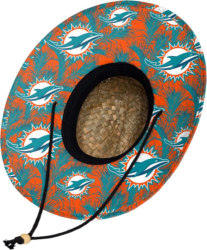 FOCO Men's NCAA College Team Logo Floral Straw Sun Hat