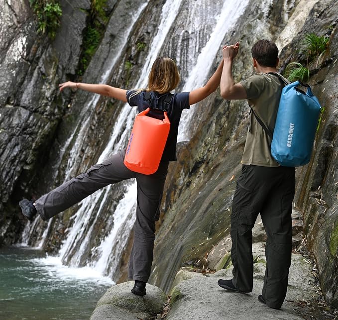 MARCHWAY Floating Waterproof Dry Bag Backpack 5L/10L/20L/30L/40L, Roll Top Sack Keeps Gear Dry for Kayaking, Rafting, Boating, Swimming, Camping, Hiking, Beach, Fishing