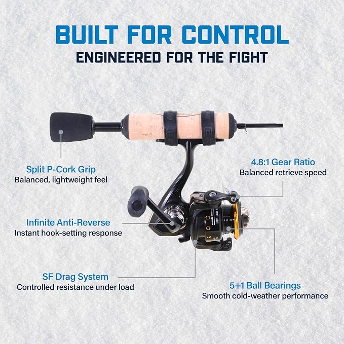 CLAM Dead Meat 28 Inch Medium Ice Fishing Combo