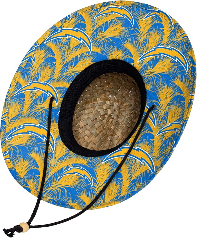 FOCO Men's NCAA College Team Logo Floral Straw Sun Hat