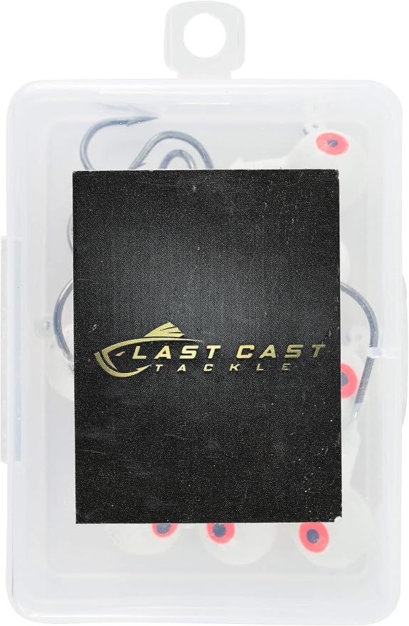 1/4-1oz White Ball Jig Heads - 10 Pack - 5 Sizes to Choose from