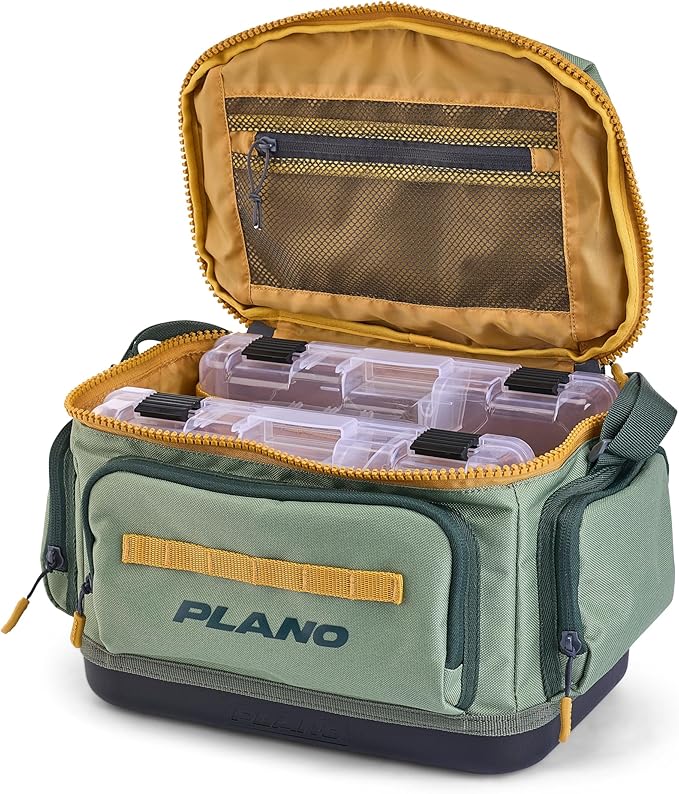 Plano Weekend 3600 Tackle Bag, Cutting-Edge Fishing Tackle Bag, Molded Waterproof Base, Spacious Storage, Die Cut Tool Sleeves, Daisy Chain Attachment Points