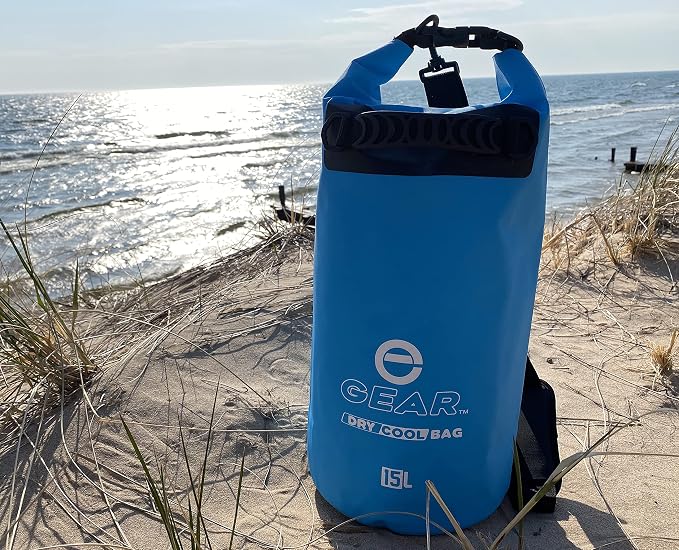 Enthusiast Gear Insulated Dry Bag Floating Cooler – 10L / 15L / 25L Roll Top, Leak Proof, Waterproof, Collapsible, with Padded Shoulder Strap - Perfect for Kayaking Fishing Beach