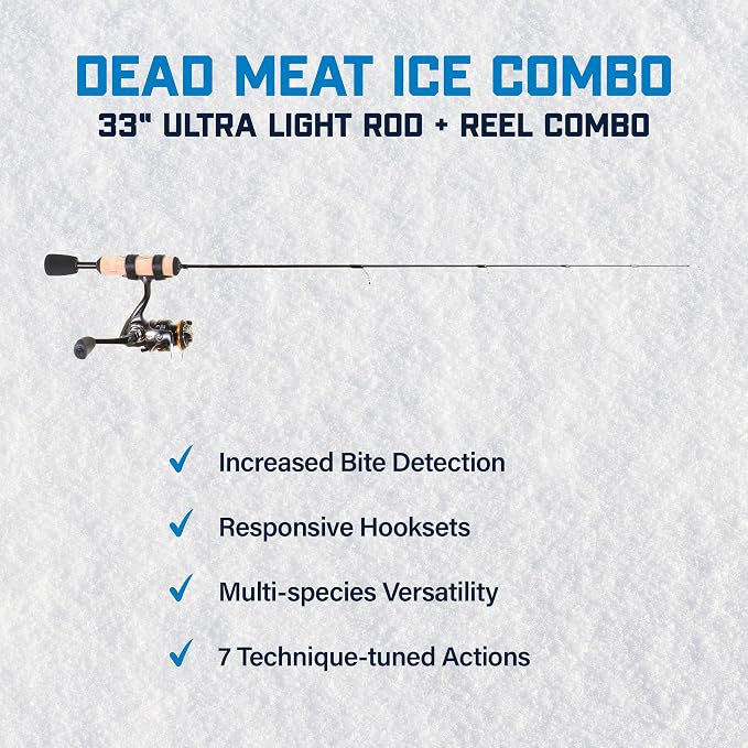 CLAM Dead Meat 28 Inch Medium Ice Fishing Combo
