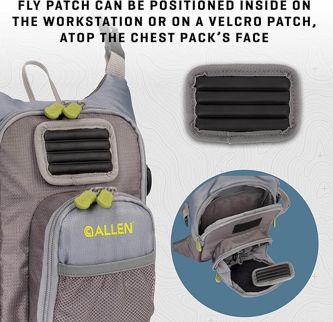 AC ALLEN Fall River Fishing Chest Pack, Fits Up to 2 Tackle/Fly Boxes, 152 Cu in / 2.5 L