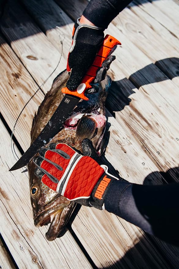 BUBBA Ultimate Fishing Gloves with Cut Resistant Construction, Cloth Thumb and Touch Screen Usability for Fishing, Angling, Boating and Outdoors