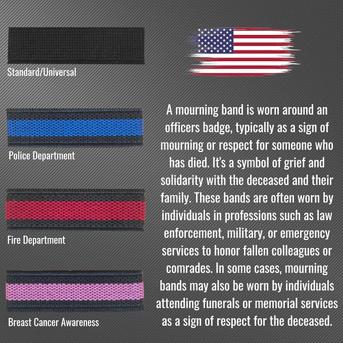 Thin Blue Line Mourning Band 100-Pack (100)