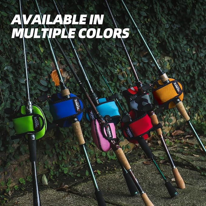 RUNCL Baitcasting Reel Bag – Protective Storage Pouch for Baitcasting Reels & Spinning Reels, Lightweight & Durable, Ideal for Freshwater & Saltwater Fishing Trips (orange& Black)