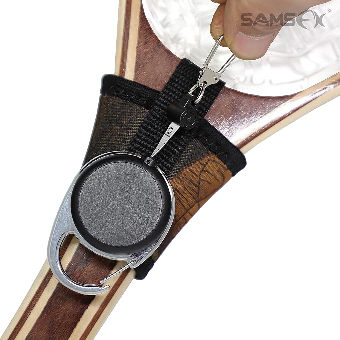 SAMSFX Fishing Tape Measure Zinger and Neoprene Straps Attaches to Fly Fishing Landing Net Tools & Accessories