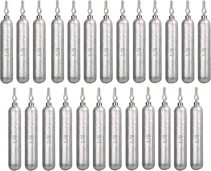Reaction Tackle Lead Drop Shot Weights for Bass Fishing - Freshwater & Saltwater - Skinny Pencil Shaped Sinkers for Drop Shot Rig