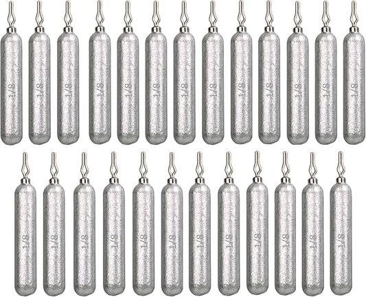 Reaction Tackle Lead Drop Shot Weights for Bass Fishing - Freshwater & Saltwater - Skinny Pencil Shaped Sinkers for Drop Shot Rig